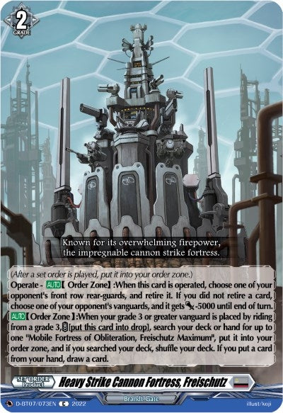 Image for Heavy Strike Cannon Fortress, Freischutz (D-BT07: Raging Flames Against Emerald Storm) (D-BT07/073EN) - Cardfight Vanguard