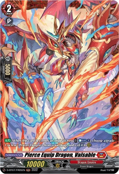 Image for Pierce Equip Dragon, Valsable (FR) (D-BT07: Raging Flames Against Emerald Storm) (D-BT07/FR05EN) - Cardfight Vanguard