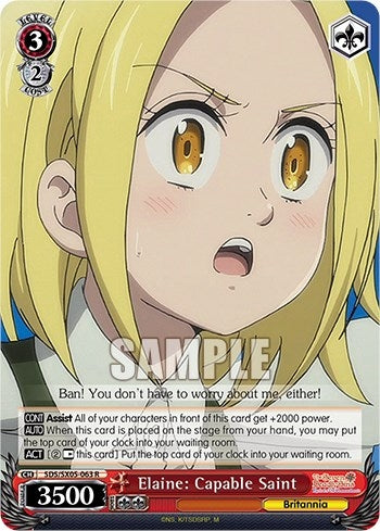 Image for Elaine: Capable Saint (The Seven Deadly Sins: Revival of The Commandments) (SDS/SX05-063 R) - Weiss Schwarz