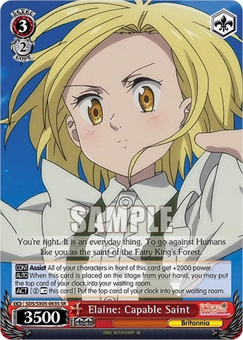 Image for Elaine: Capable Saint (SR) (The Seven Deadly Sins: Revival of The Commandments) (SDS/SX05-063S SR) - Weiss Schwarz