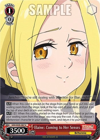 Image for Elaine: Coming to Her Senses (The Seven Deadly Sins: Revival of The Commandments) (SDS/SX05-067 U) - Weiss Schwarz