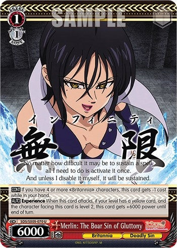 Image for Merlin: The Boar Sin of Gluttony (The Seven Deadly Sins: Revival of The Commandments) (SDS/SX05-070 U) - Weiss Schwarz