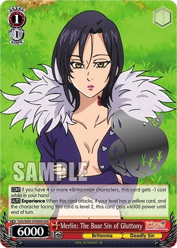 Image for Merlin: The Boar Sin of Gluttony (DSR) (The Seven Deadly Sins: Revival of The Commandments) (SDS/SX05-070DSR DSR) - Weiss Schwarz