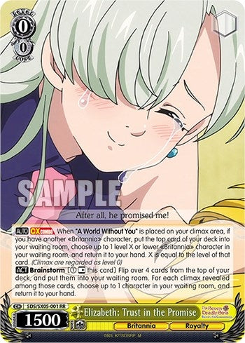 Image for Elizabeth: Trust in the Promise (The Seven Deadly Sins: Revival of The Commandments) (SDS/SX05-001 RR) - Weiss Schwarz