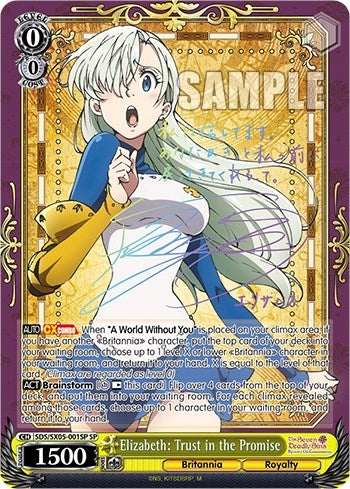 Image for Elizabeth: Trust in the Promise (SP) (The Seven Deadly Sins: Revival of The Commandments) (SDS/SX05-001SP SP) - Weiss Schwarz
