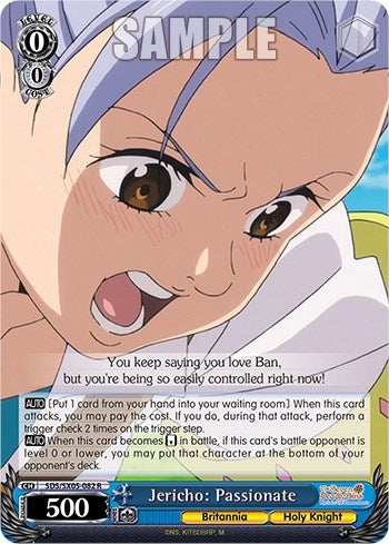Image for Jericho: Passionate (The Seven Deadly Sins: Revival of The Commandments) (SDS/SX05-082 R) - Weiss Schwarz