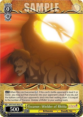 Image for Escanor: Wielder of Rhitta (SR) (The Seven Deadly Sins: Revival of The Commandments) (SDS/SX05-005S SR) - Weiss Schwarz