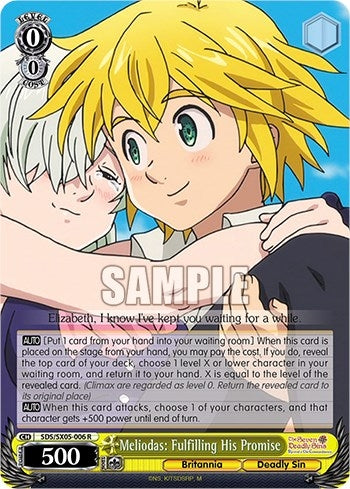 Image for Meliodas: Fulfilling His Promise (The Seven Deadly Sins: Revival of The Commandments) (SDS/SX05-006 R) - Weiss Schwarz