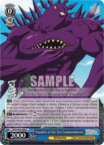 Image for Fraudrin of the Ten Commandments (The Seven Deadly Sins: Revival of The Commandments) (SDS/SX05-089 U) - Weiss Schwarz