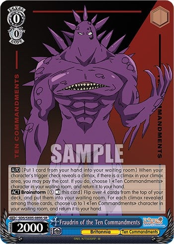 Image for Fraudrin of the Ten Commandments (SR) (The Seven Deadly Sins: Revival of The Commandments) (SDS/SX05-089S SR) - Weiss Schwarz