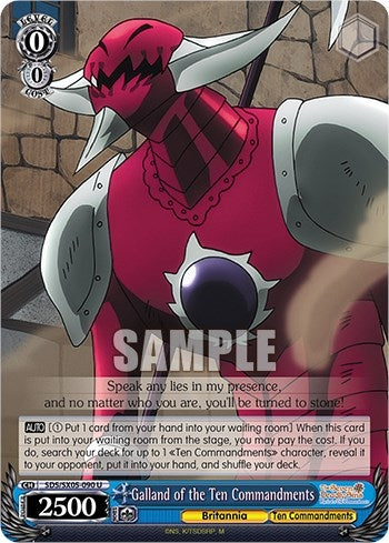 Image for Galland of the Ten Commandments (The Seven Deadly Sins: Revival of The Commandments) (SDS/SX05-090 U) - Weiss Schwarz