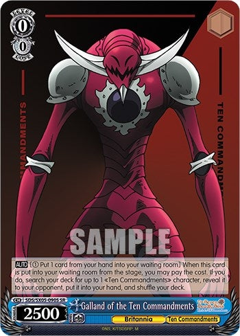 Image for Galland of the Ten Commandments (SR) (The Seven Deadly Sins: Revival of The Commandments) (SDS/SX05-090S SR) - Weiss Schwarz