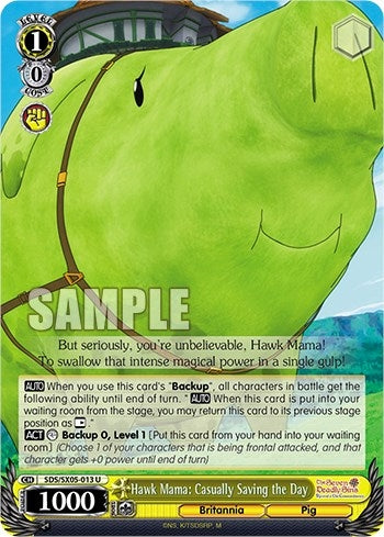 Image for Hawk Mama: Casually Saving the Day (The Seven Deadly Sins: Revival of The Commandments) (SDS/SX05-013 U) - Weiss Schwarz