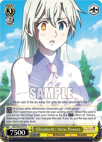 Image for Elizabeth: New Power (The Seven Deadly Sins: Revival of The Commandments) (SDS/SX05-017 U) - Weiss Schwarz
