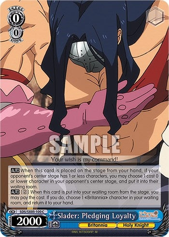 Image for Slader: Pledging Loyalty (The Seven Deadly Sins: Revival of The Commandments) (SDS/SX05-100 C) - Weiss Schwarz