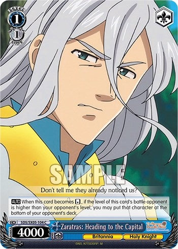 Image for Zaratras: Heading to the Capital (The Seven Deadly Sins: Revival of The Commandments) (SDS/SX05-104 C) - Weiss Schwarz