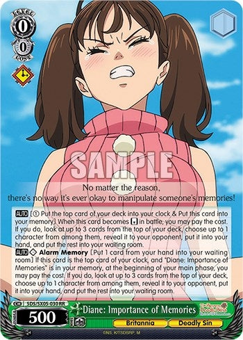 Image for Diane: Importance of Memories (The Seven Deadly Sins: Revival of The Commandments) (SDS/SX05-030 RR) - Weiss Schwarz