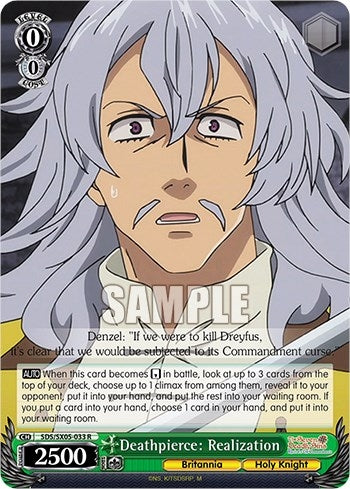 Image for Deathpierce: Realization (The Seven Deadly Sins: Revival of The Commandments) (SDS/SX05-033 R) - Weiss Schwarz
