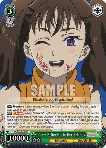 Image for Diane: Believing in Her Friends (The Seven Deadly Sins: Revival of The Commandments) (SDS/SX05-036 R) - Weiss Schwarz
