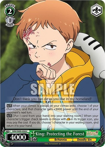 Image for King: Protecting the Forest (The Seven Deadly Sins: Revival of The Commandments) (SDS/SX05-050 C) - Weiss Schwarz