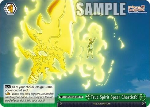 Image for True Spirit Spear Chastiefol (The Seven Deadly Sins: Revival of The Commandments) (SDS/SX05-053 CR) - Weiss Schwarz