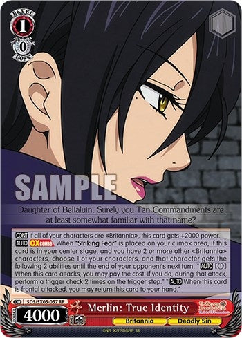 Image for Merlin: True Identity (The Seven Deadly Sins: Revival of The Commandments) (SDS/SX05-057 RR) - Weiss Schwarz