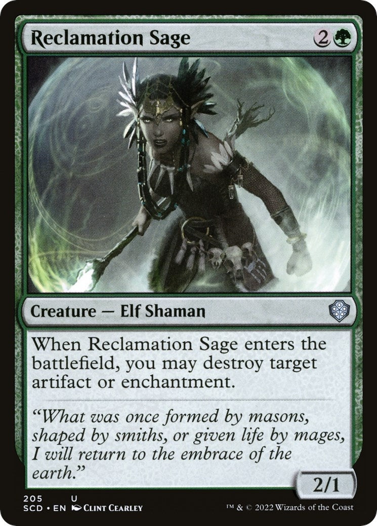 Image for Reclamation Sage (Starter Commander Decks) (205) - Magic: The Gathering