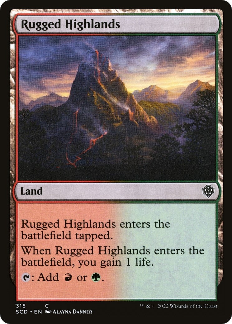 Image for Rugged Highlands (Starter Commander Decks) (315) - Magic: The Gathering