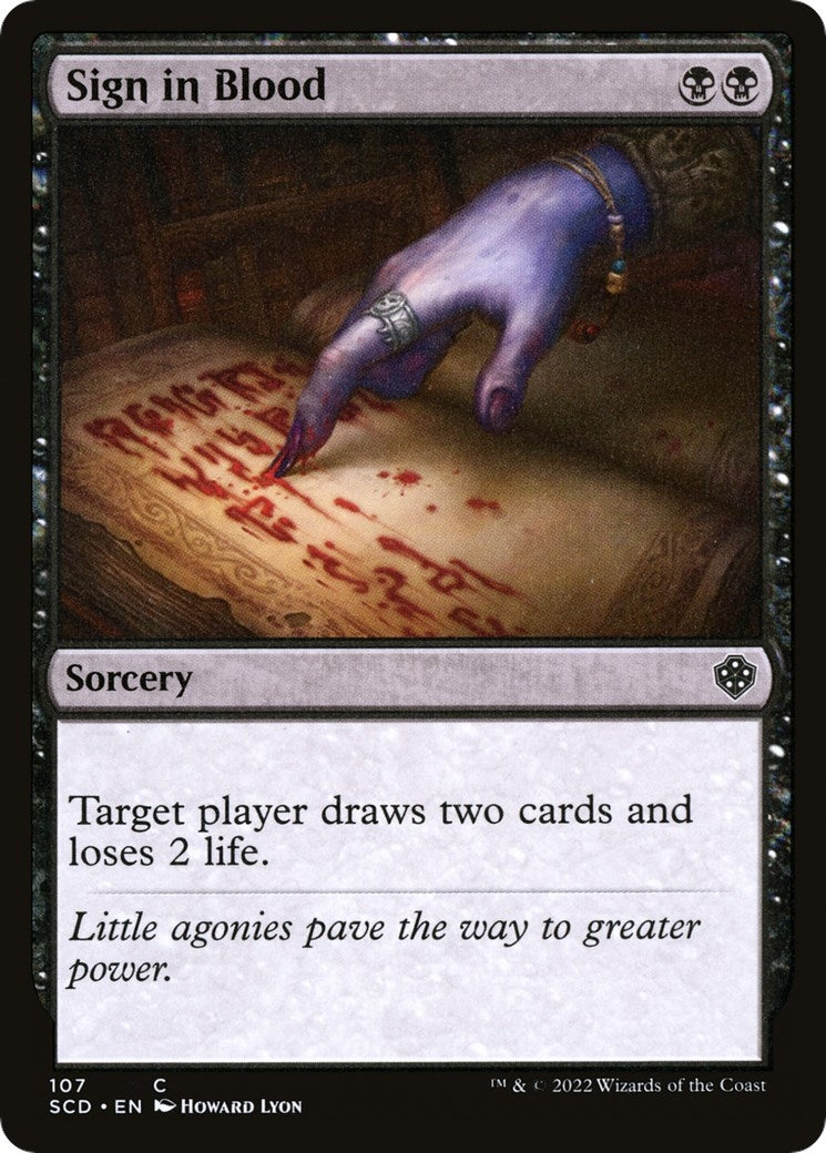 Image for Sign in Blood (Starter Commander Decks) (107) - Magic: The Gathering