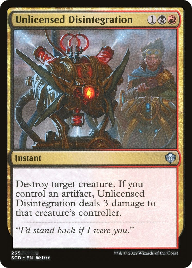 Image for Unlicensed Disintegration (Starter Commander Decks) (255) - Magic: The Gathering