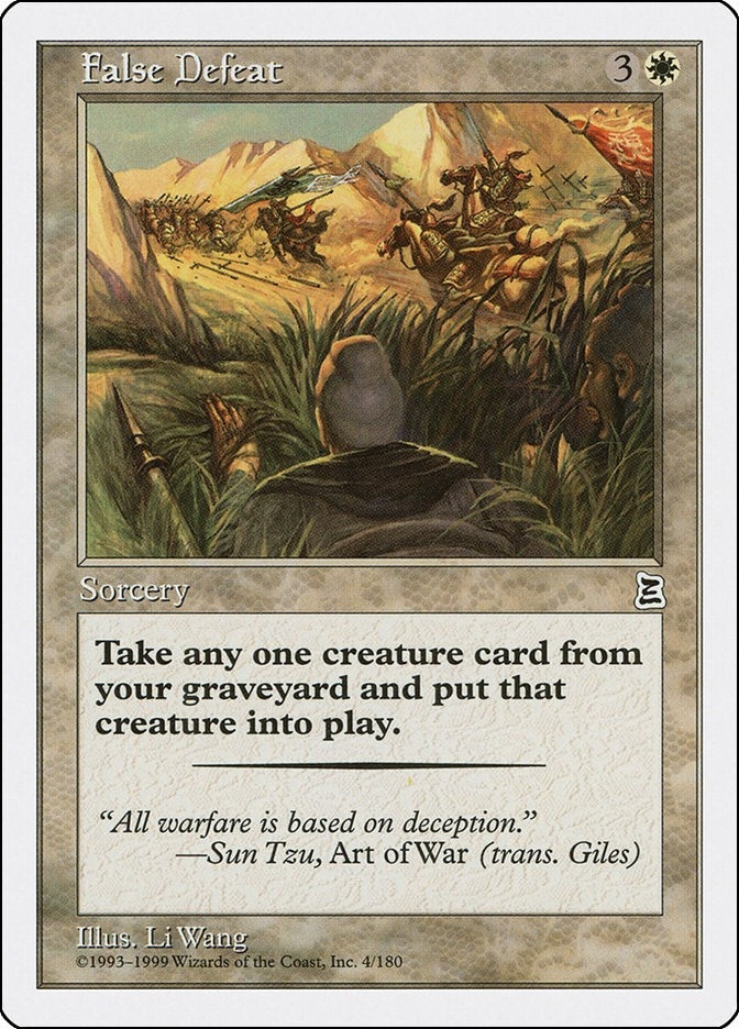 Image for False Defeat (Portal Three Kingdoms) (4) - Magic: The Gathering