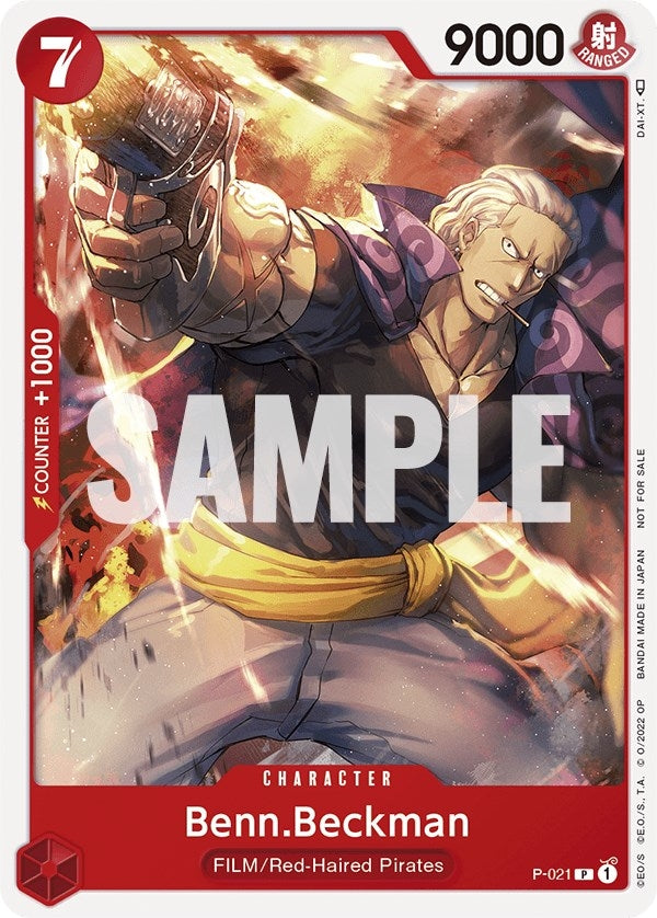 Image for Benn.Beckman (One Piece Film Red) (One Piece Promotion Cards) (P-021) - One Piece Card Game