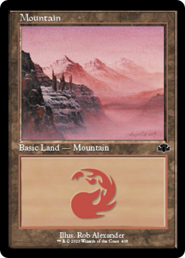 Image for Mountain (408) (Retro Frame) (Dominaria Remastered) (408) - Magic: The Gathering