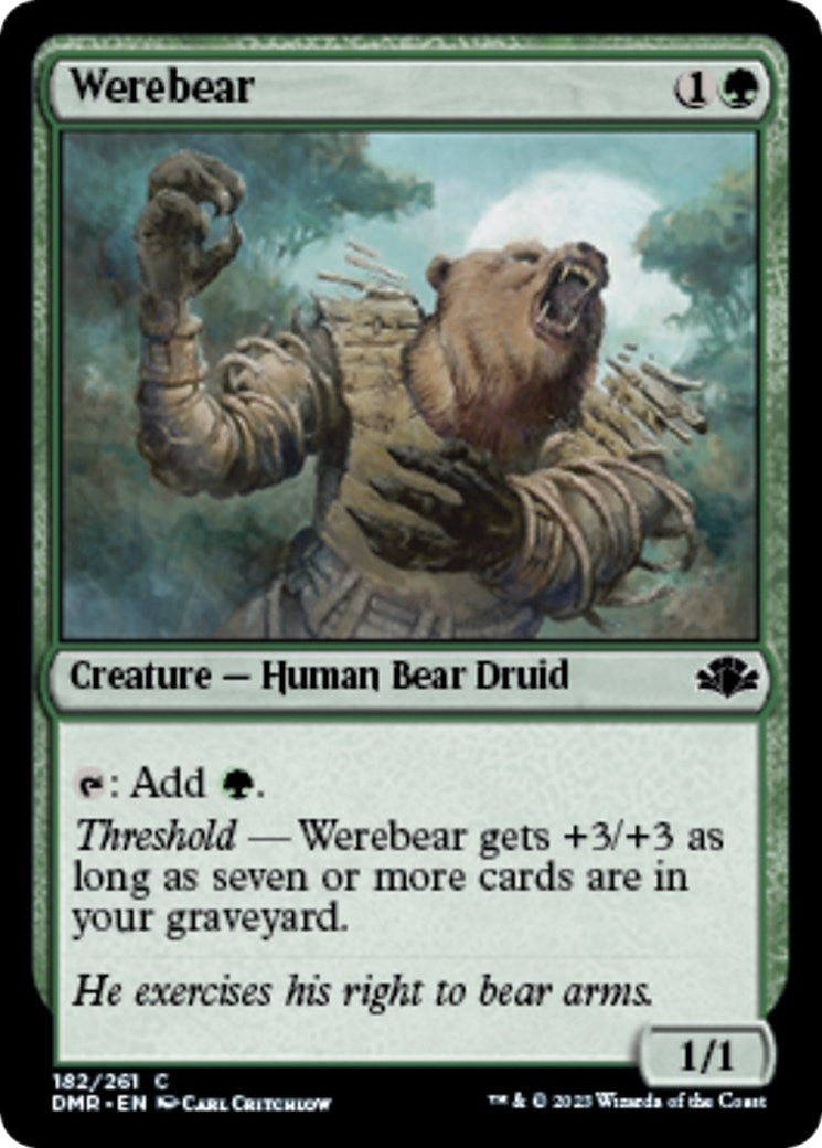 Image for Werebear (Dominaria Remastered) (182) - Magic: The Gathering