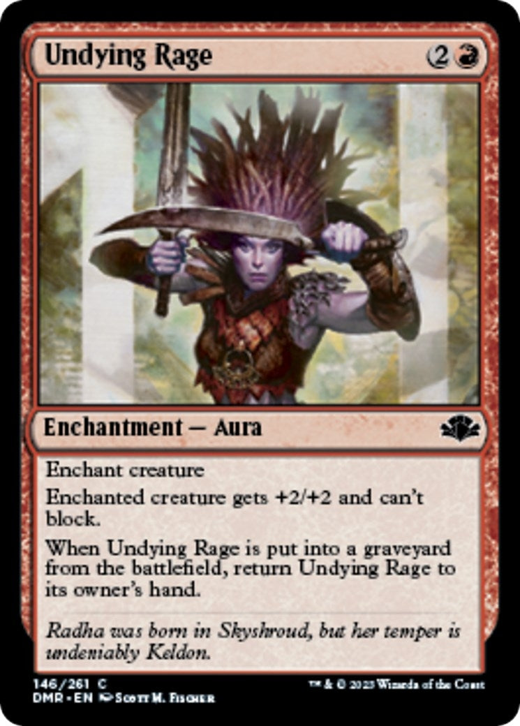Image for Undying Rage (Dominaria Remastered) (146) - Magic: The Gathering