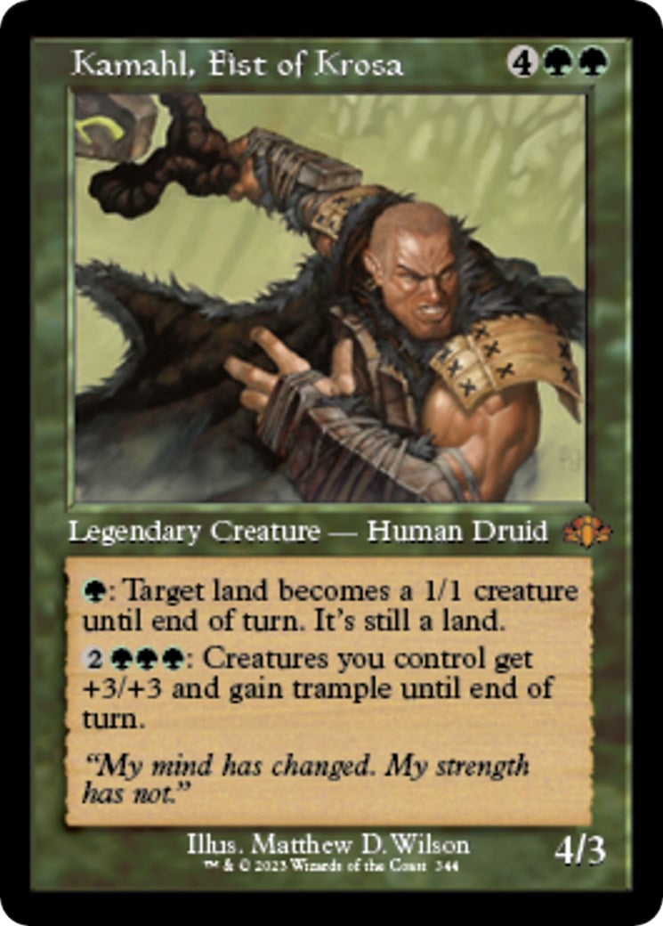 Image for Kamahl, Fist of Krosa (Retro Frame) (Dominaria Remastered) (344) - Magic: The Gathering