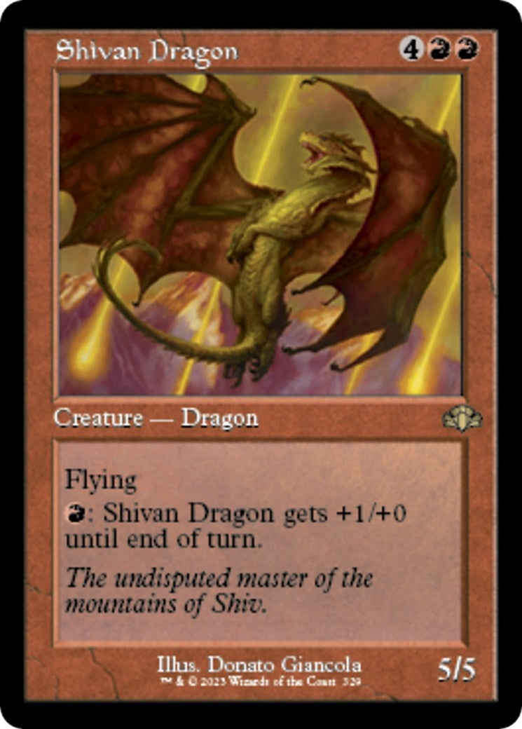 Image for Shivan Dragon (Retro Frame) (Dominaria Remastered) (329) - Magic: The Gathering