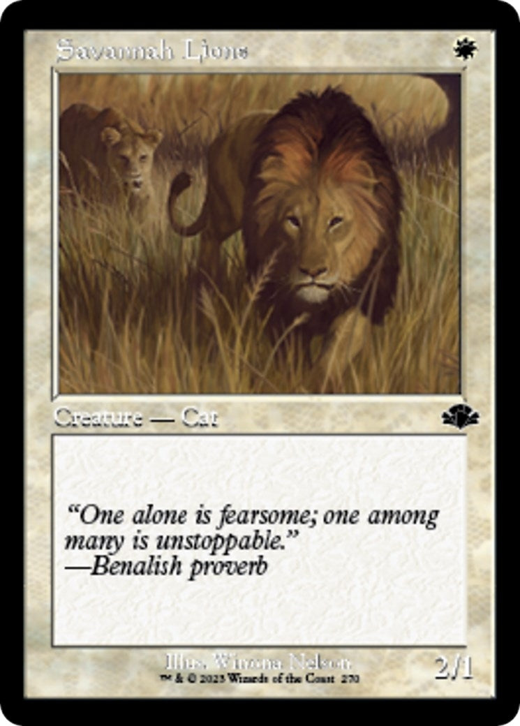 Image for Savannah Lions (Retro Frame) (Dominaria Remastered) (270) - Magic: The Gathering