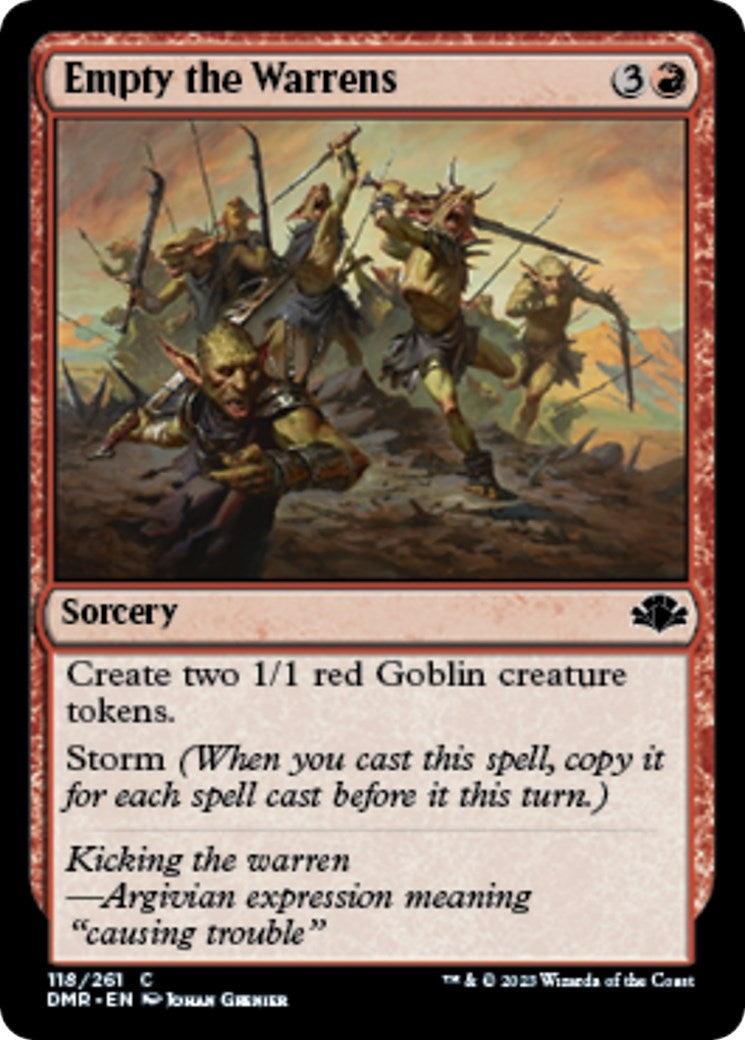 Image for Empty the Warrens (Dominaria Remastered) (118) - Magic: The Gathering