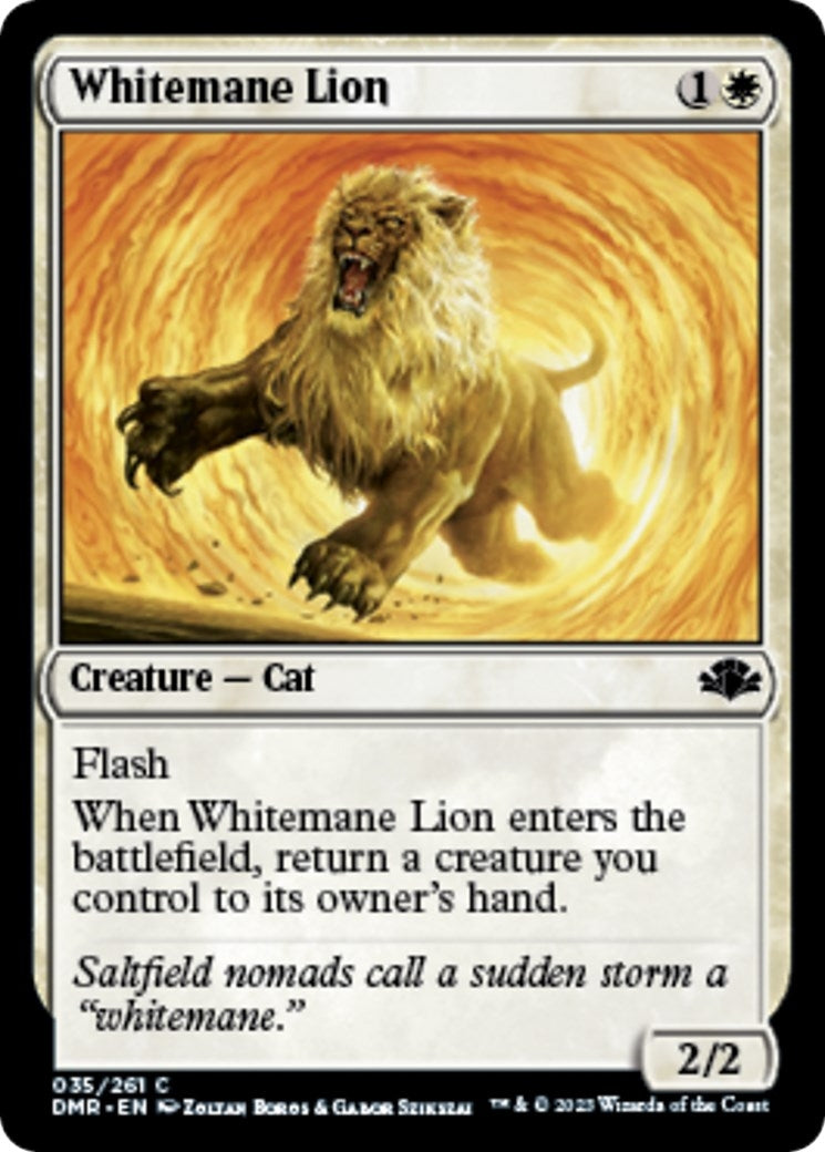Image for Whitemane Lion (Dominaria Remastered) (35) - Magic: The Gathering