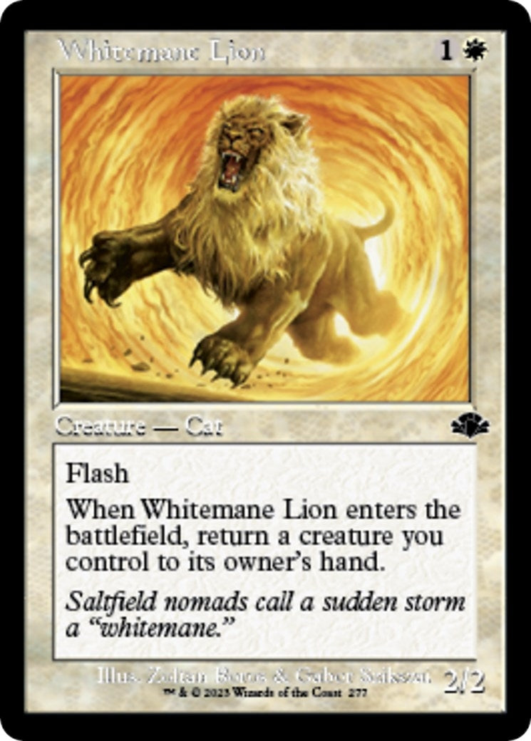 Image for Whitemane Lion (Retro Frame) (Dominaria Remastered) (277) - Magic: The Gathering