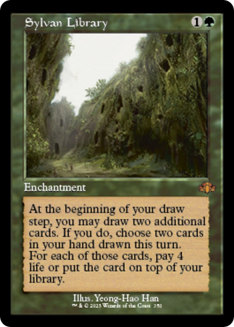 Image for Sylvan Library (Retro Frame) (Dominaria Remastered) (350) - Magic: The Gathering