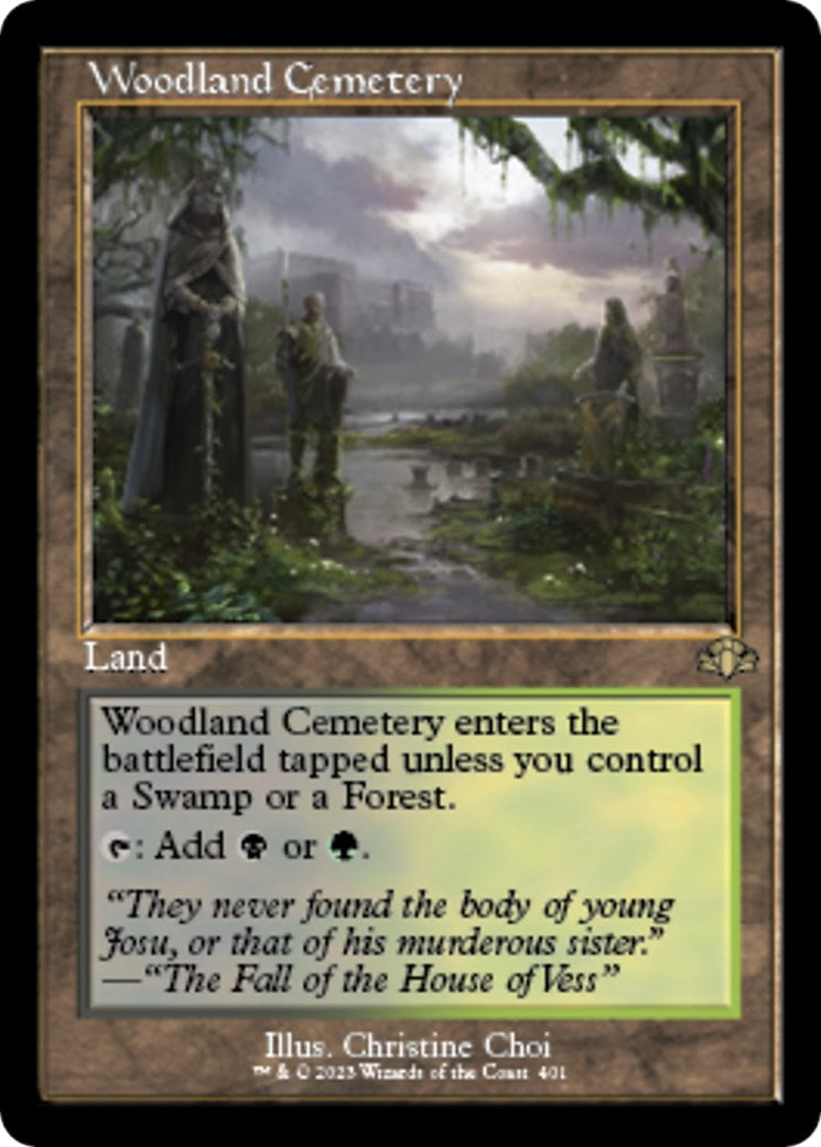Image for Woodland Cemetery (Retro Frame) (Dominaria Remastered) (401) - Magic: The Gathering