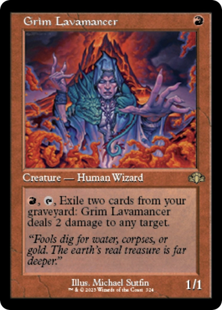 Image for Grim Lavamancer (Retro Frame) (Dominaria Remastered) (324) - Magic: The Gathering