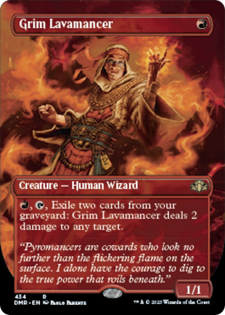Image for Grim Lavamancer (Borderless) (Dominaria Remastered) (434) - Magic: The Gathering