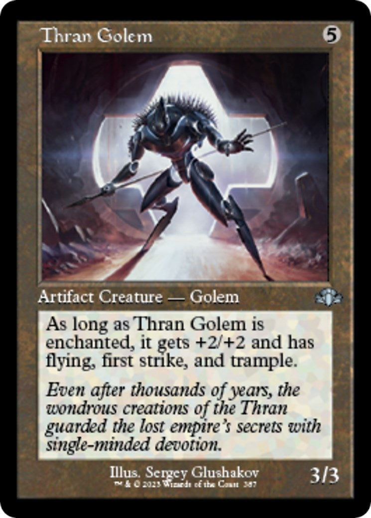 Image for Thran Golem (Retro Frame) (Dominaria Remastered) (387) - Magic: The Gathering
