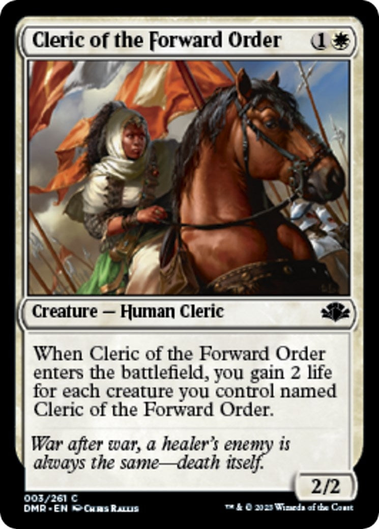 Image for Cleric of the Forward Order (Dominaria Remastered) (3) - Magic: The Gathering