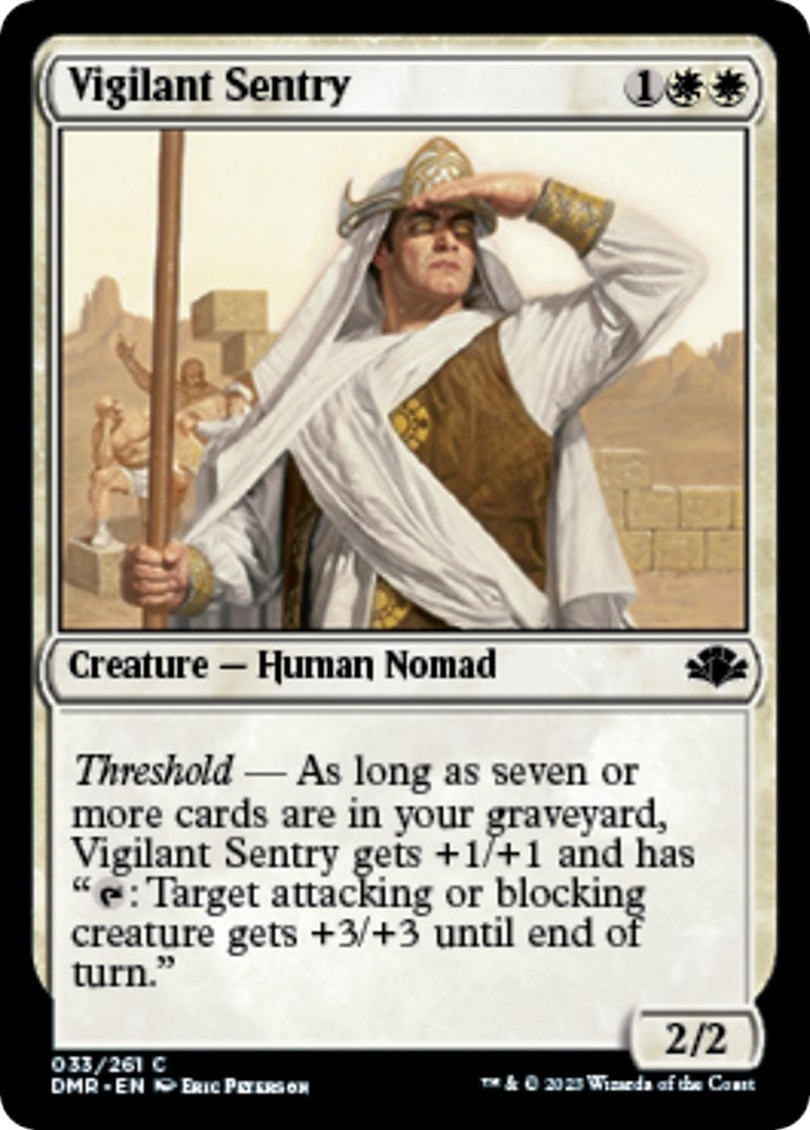 Image for Vigilant Sentry (Dominaria Remastered) (33) - Magic: The Gathering