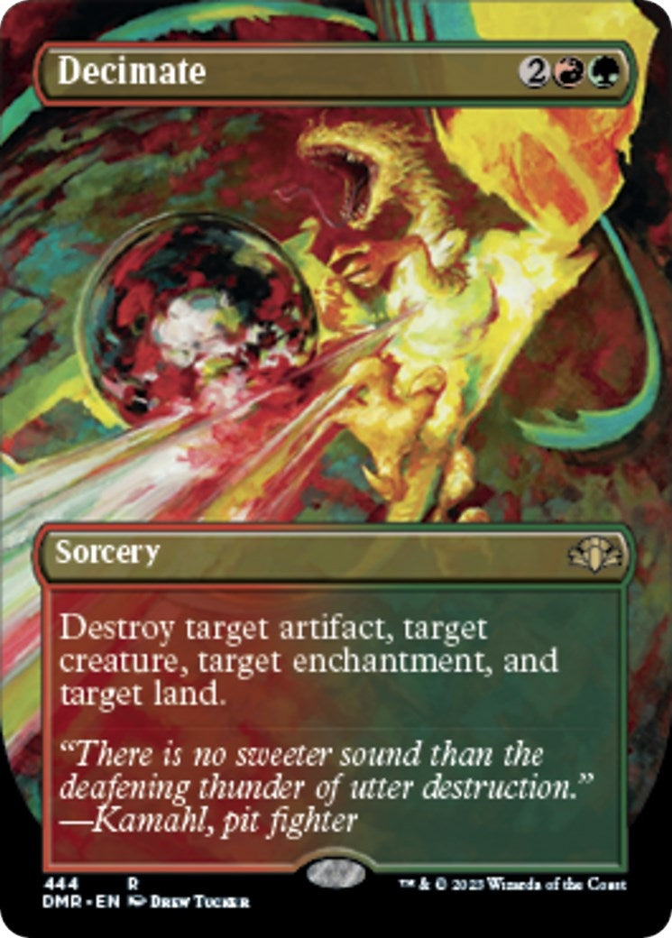 Image for Decimate (Borderless) (Dominaria Remastered) (444) - Magic: The Gathering