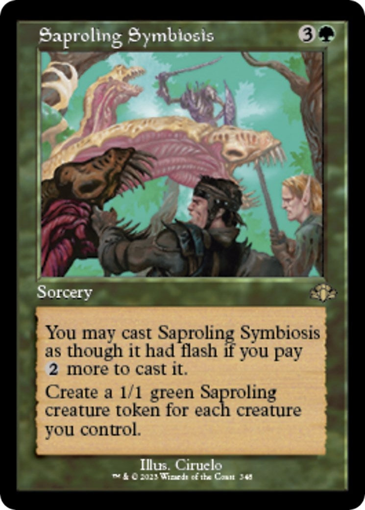 Image for Saproling Symbiosis (Retro Frame) (Dominaria Remastered) (348) - Magic: The Gathering